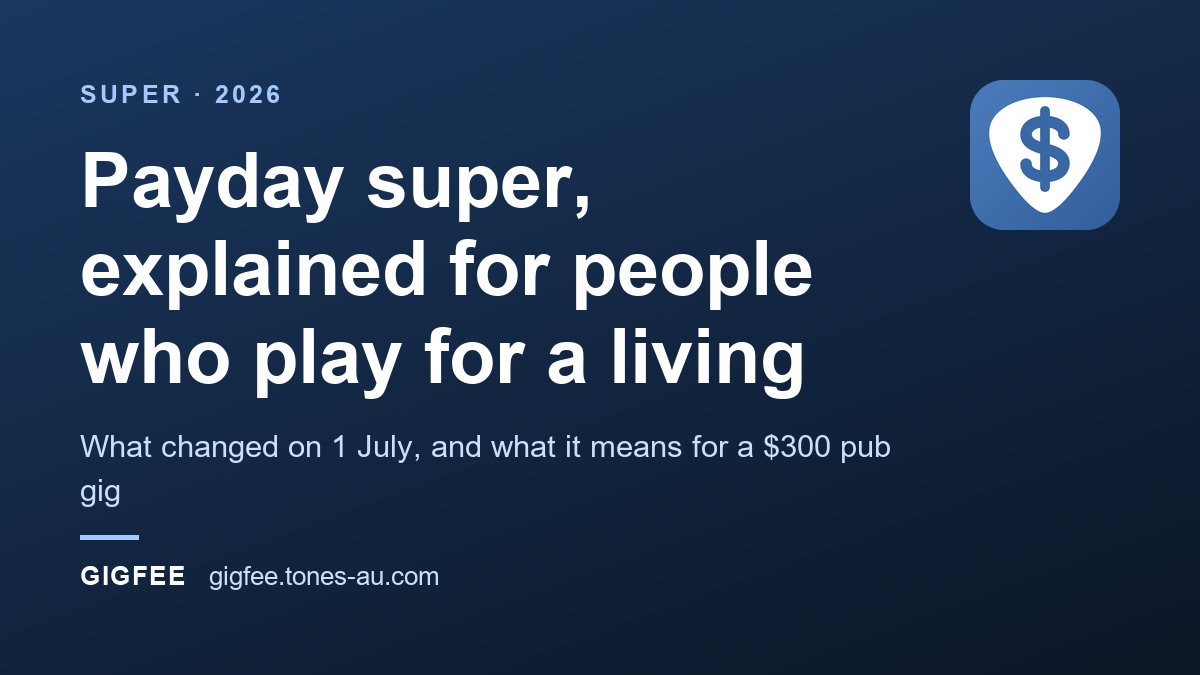 Payday super, explained for people who play for a living.